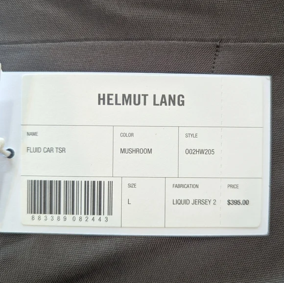 NWT HELMUT LANG fluid car trousers Pants Size L Brown Mushroom - Picture 9 of 14